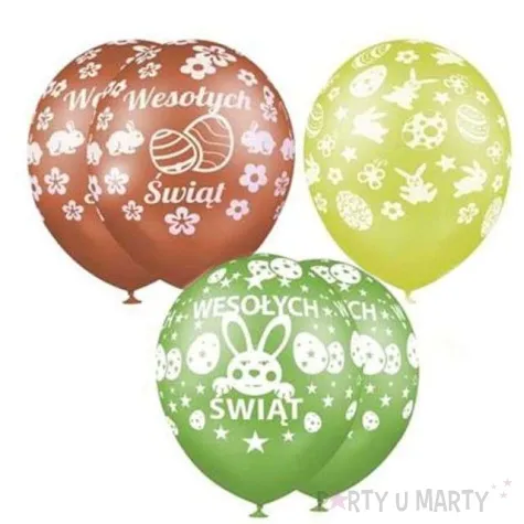 balony 12 wielkanoc wesolych swiat gemar mix 5 szt