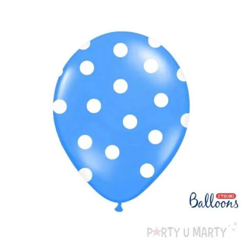 balony 14 kropki pastel cornflower blue strong 50 szt