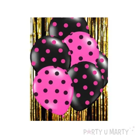 balony 14 kropki pastel hot pink strong 6 szt