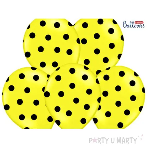 balony 14 kropki pastel lemon zest strong 6 szt