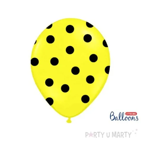 balony 14 kropki pastel lemon zest strong 6 szt
