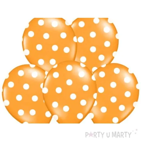 balony 14 kropki pastel orange belbal 50 szt