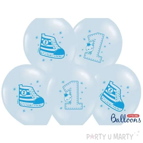 balony 14 trampek 1 strong pastel baby blue 6 szt