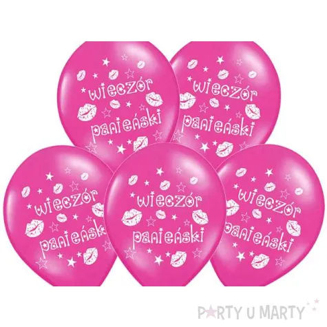 balony 14 wieczor panienski belbal hot pink metalik 6 szt