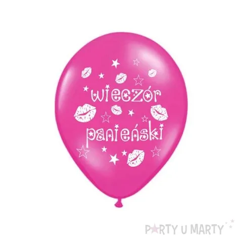 balony 14 wieczor panienski belbal hot pink metalik 6 szt