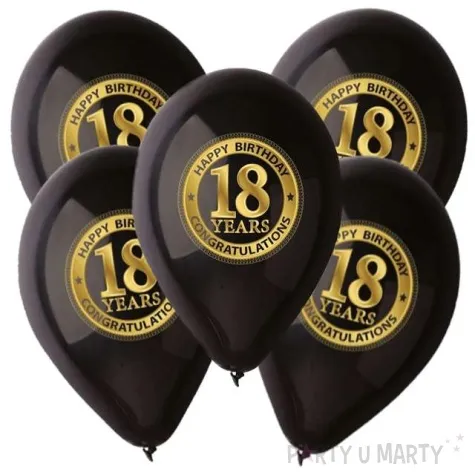 balony 18 happy birthday pastel black gemar 12 5 szt