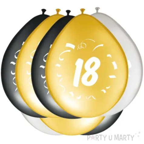 balony 18 urodziny folat mix 12 8 szt