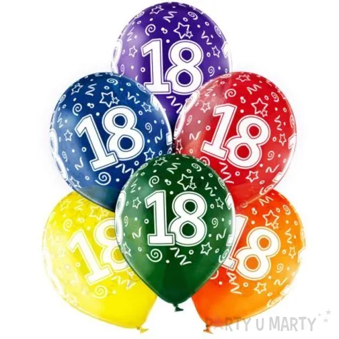 balony 18 urodziny mix belbal 12 6 szt