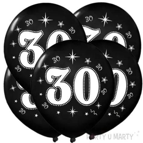 balony 30 metalik black 12 dekoracjepolska 5 szt