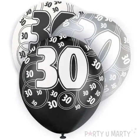 balony 30 urodziny glitz pastel mix unique 12 6 szt