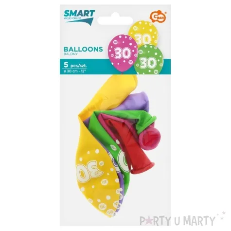 balony 30 urodziny mix godan 12 5 szt
