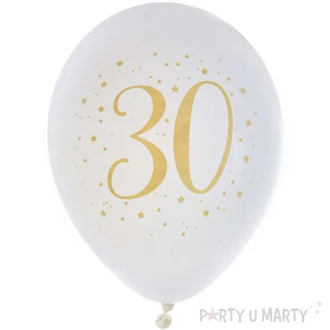 balony 30 urodziny pastel biale santex 9 8 szt