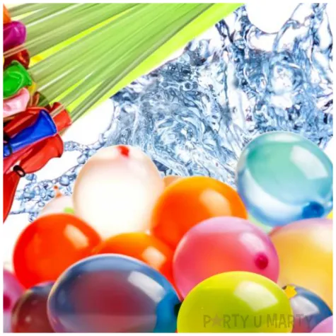 balony 4 pastel mix bomby wodne partypal 100 szt