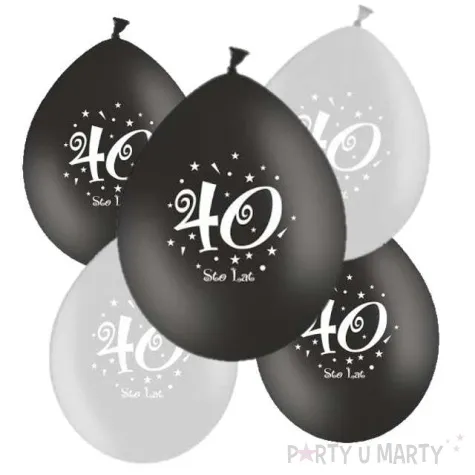 balony 40 pastel czarny srebrny mix 12 5 szt