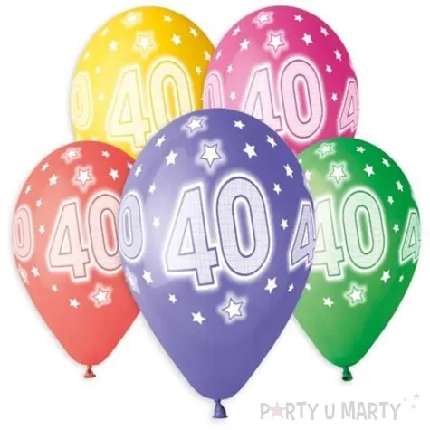 balony 40 urodziny 13 gemar 5 szt