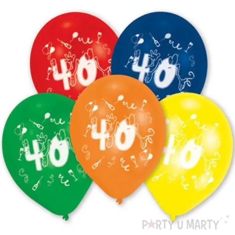 balony 40 urodziny mix 10 amscan 10 szt
