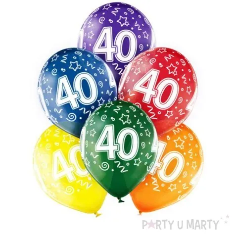 balony 40 urodziny mix belbal 12 6 szt