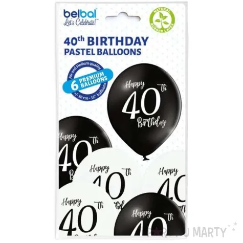 balony 40 urodziny mix belbal 12 6 szt