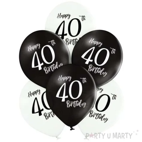 balony 40 urodziny mix belbal 12 6 szt