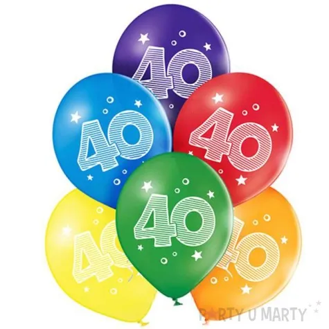 balony 40 urodziny pastel mix belbal 10 6 szt