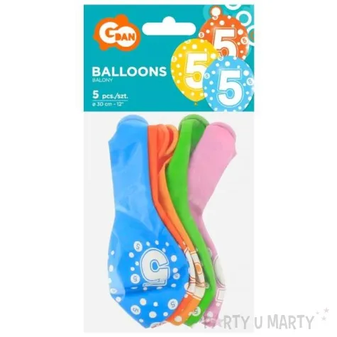 balony 5 lat mix godan 12 5 szt