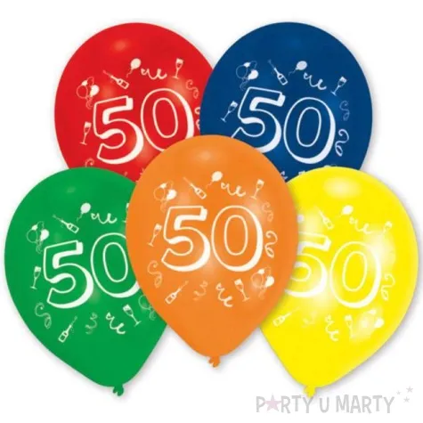 balony 50 urodziny mix amscan 10 10 szt