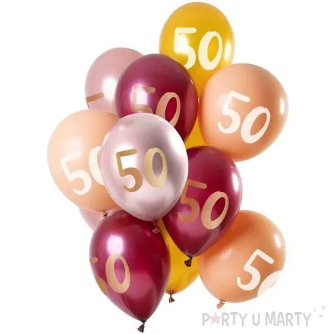 balony 50 urodziny mix folat 12 12 szt