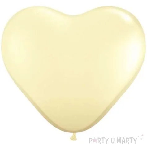 balony 6 serca qualatex pastel ivory 100 szt