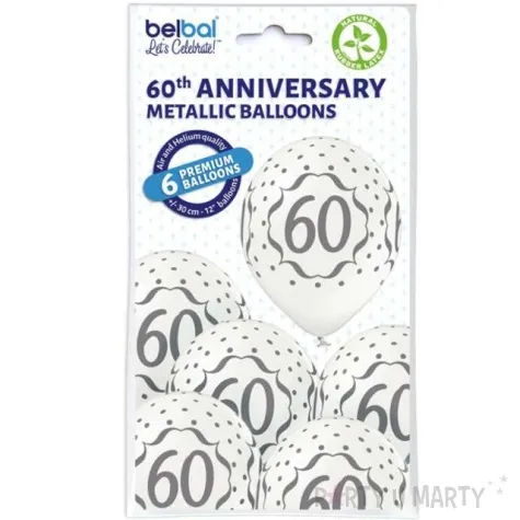 balony 60 metalik perlowy belbal 12 6szt