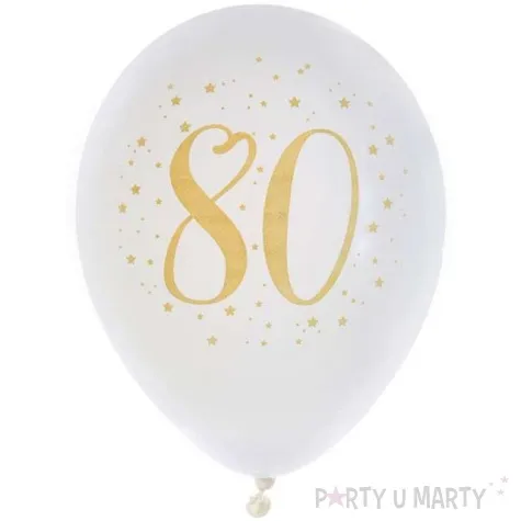 balony 80 urodziny pastel biale santex 9 8 szt