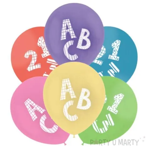 balony abc 123 mix folat 13 6 szt