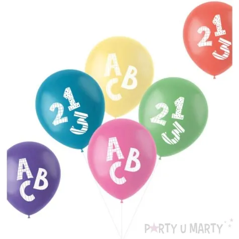 balony abc 123 mix folat 13 6 szt