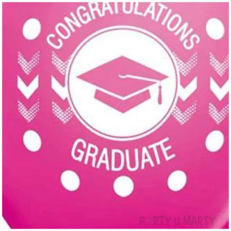 balony absolwent rozowy ciemny pastel qualatex 11 25 szt