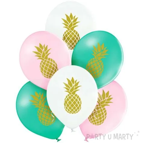 balony ananas pastel mix belbal 10 6 szt