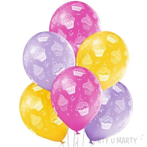 balony babeczki kapkejki pastel mix belbal 12 6 szt