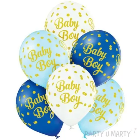 balony baby boy kropki pastel mix belbal 12 6 szt