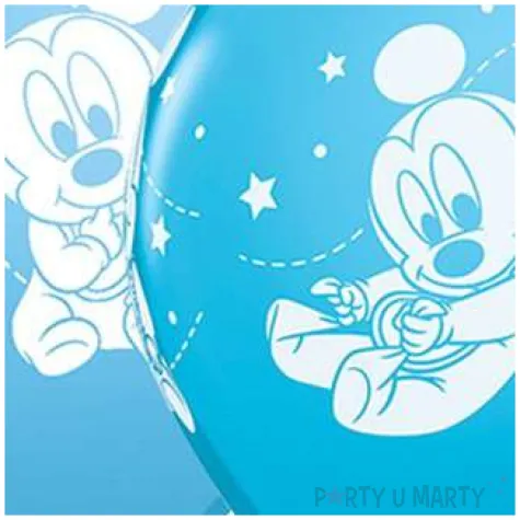 balony baby mickey niebieskie qualatex 11 25 szt