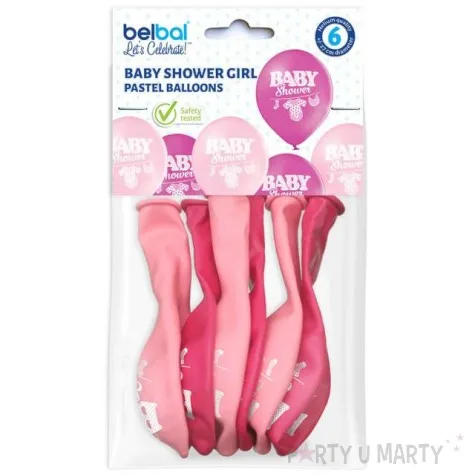 balony baby shower body pastel rozowy belbal 10 6 szt