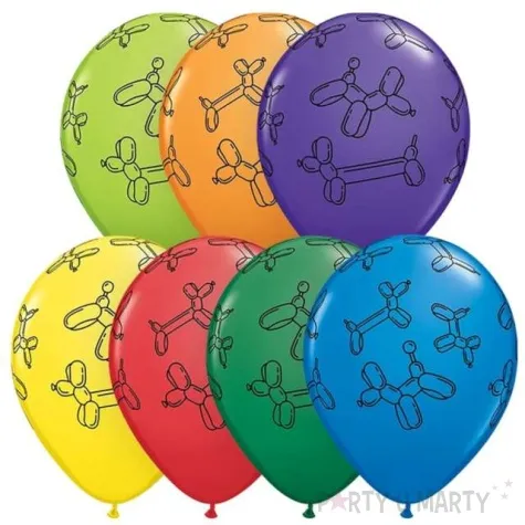 balony balonowe pieski mix qualatex 11 25 szt