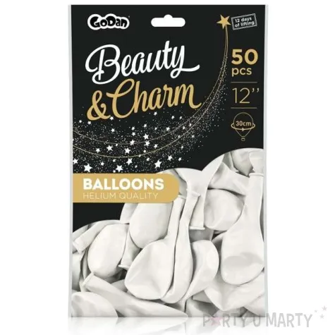 balony beauty and charm bialy pastelowy godan 12 50 szt