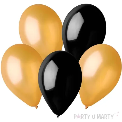 balony beauty and charm czarno zlote godan 12 5 szt