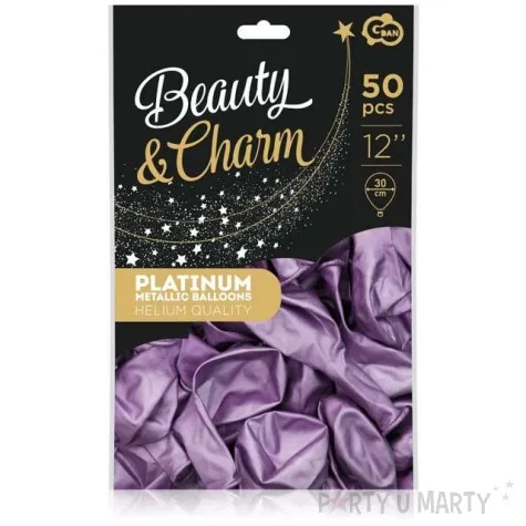 balony beauty and charm fioletowy platynowy godan 12 50 szt