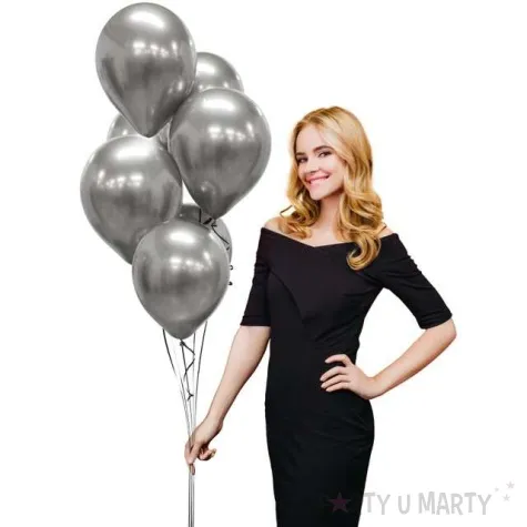 balony beauty and charm grafitowy platynowy godan 12 50 szt
