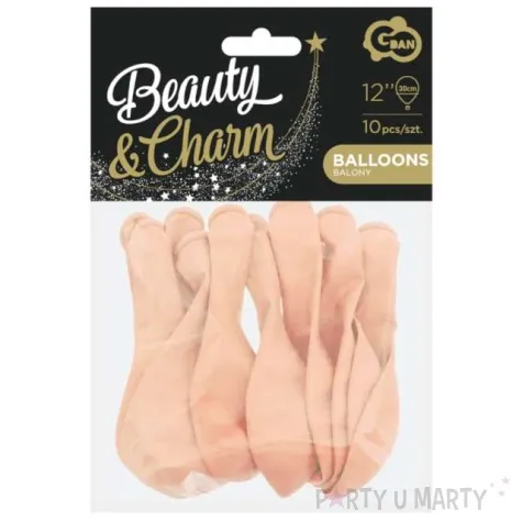 balony beauty and charm makaronowe brzoskwiniowy godan 12 10 szt