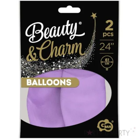 balony beauty and charm makaronowe lawendowy godan 24 2 szt