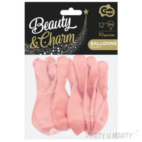 balony beauty and charm makaronowe rozowy blady godan 12 10 szt