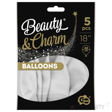 balony beauty and charm pastelowe bialy godan 18 5 szt