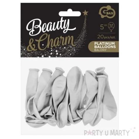 balony beauty and charm pastelowe bialy godan 5 20 szt