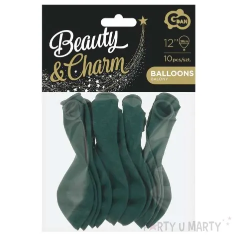 balony beauty and charm pastelowe ciemnozielony godan 12 10 szt