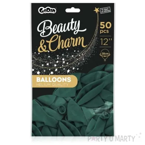 balony beauty and charm pastelowe ciemnozielony godan 12 50 szt